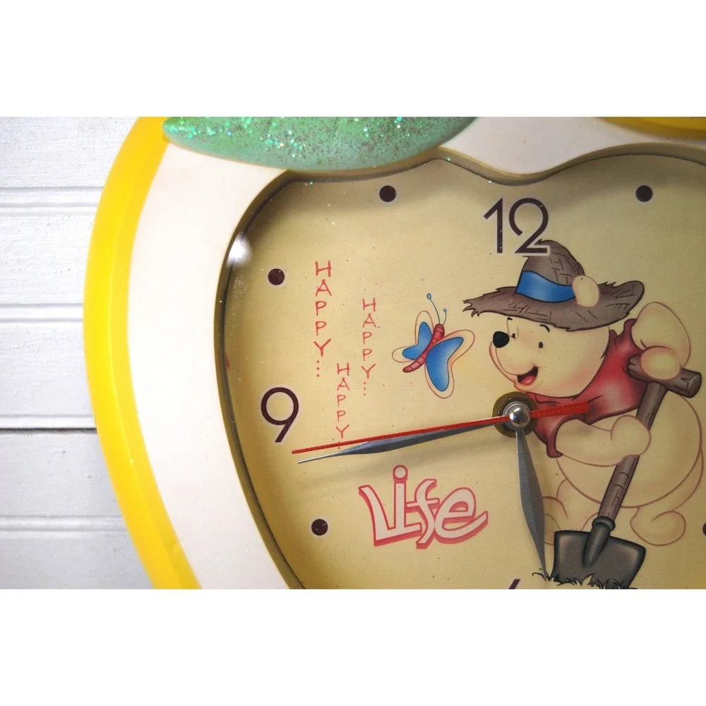 Winnie the Pooh wall clock Apple‎ shaped 